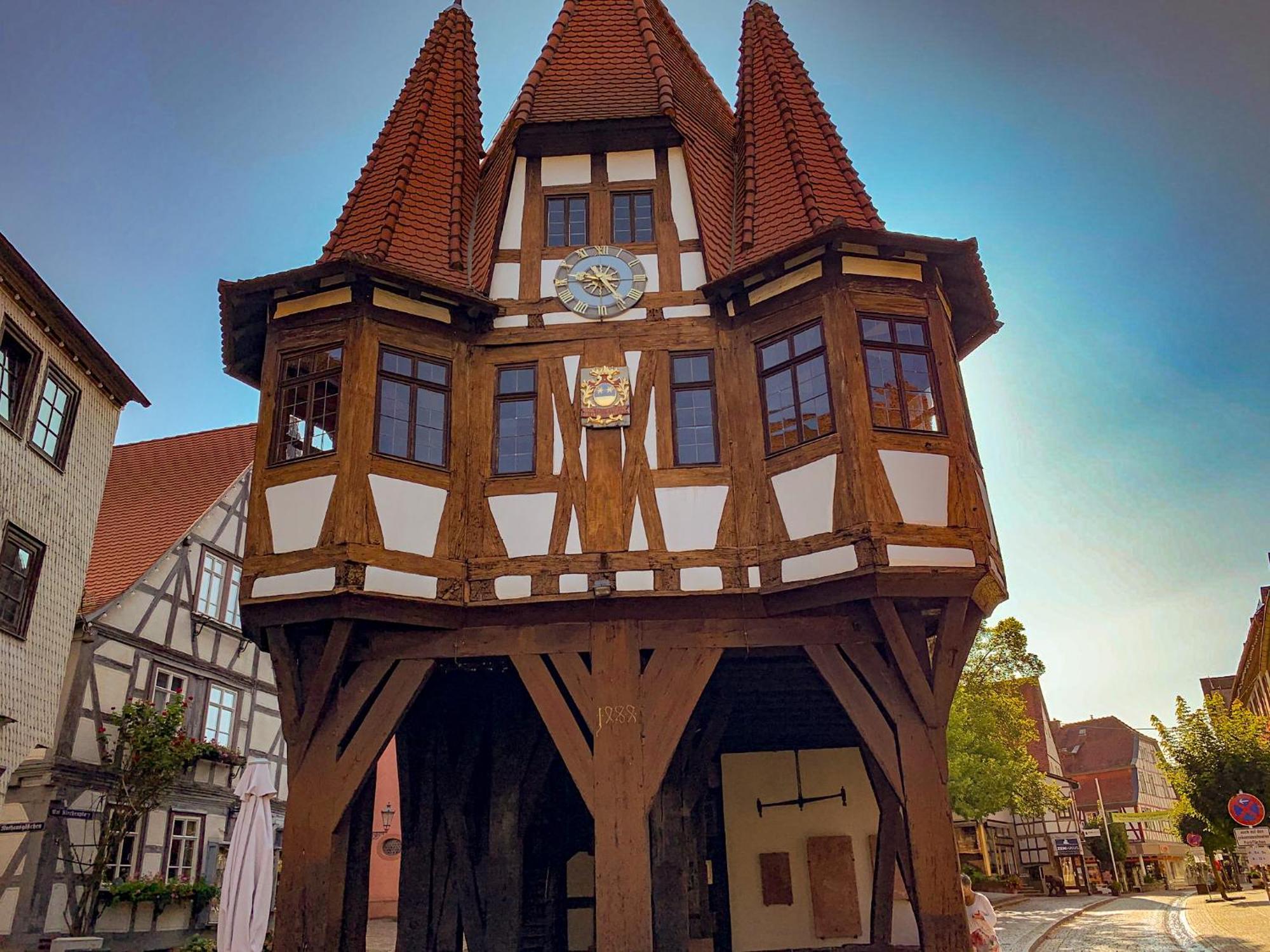 Ferienwohnung Wohnen Am Historischen Rathaus Michelstadt Exterior foto